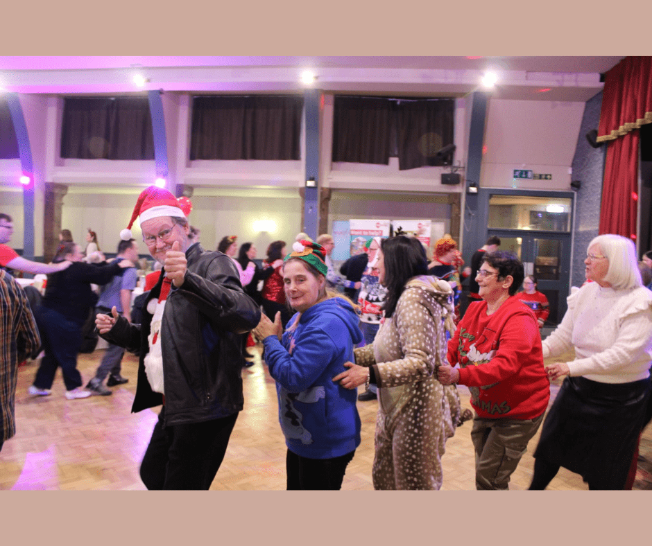 Christmas party-goers