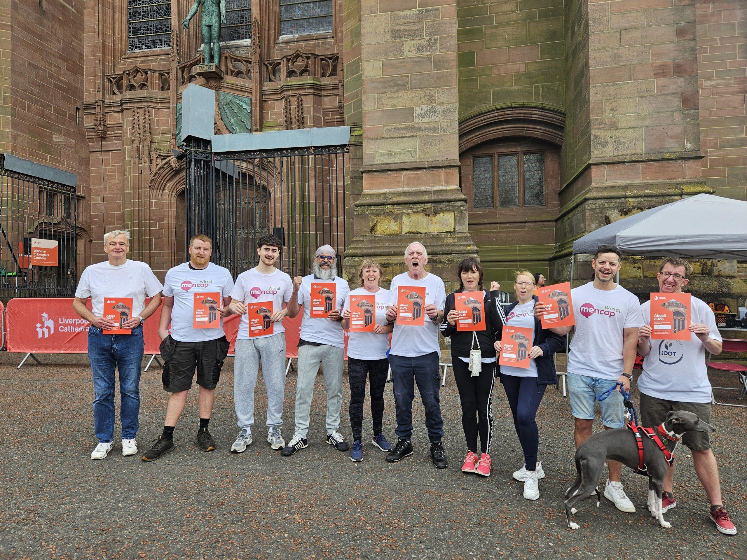 group photo outside Liverpool Cathedral